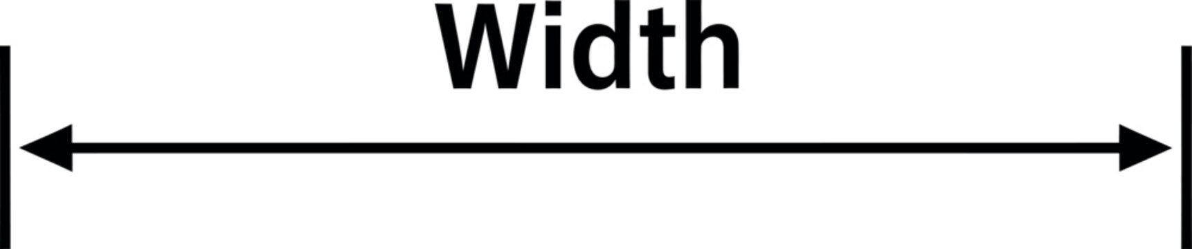 Measuring width with double headed arrow