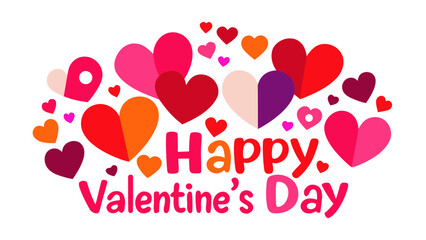 Celebrate valentine's day with colorful hearts