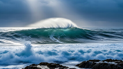 snow covered mountains