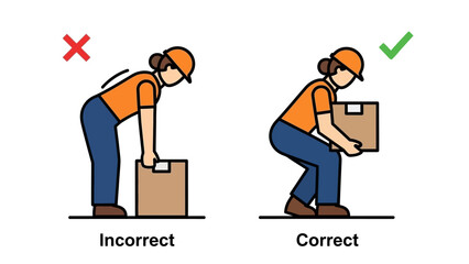 Proper lifting techniques for safety and injury prevention at work