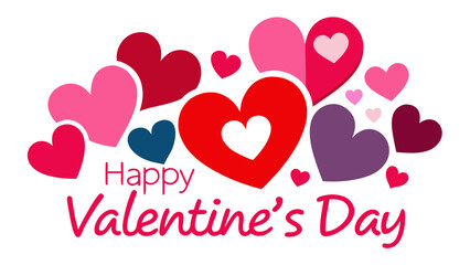 Celebrate valentine's day with colorful hearts