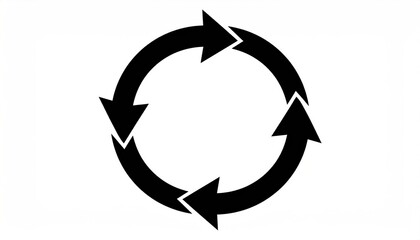 Circular arrows indicating a cycle