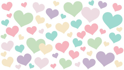 Colorful hearts pattern