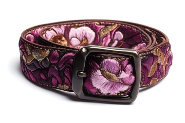 Stylish belt with subtle matte buckle displayed highlighting contemporary fashion style