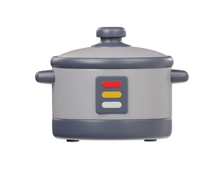 Electrical mini rice cooker icon 3d render