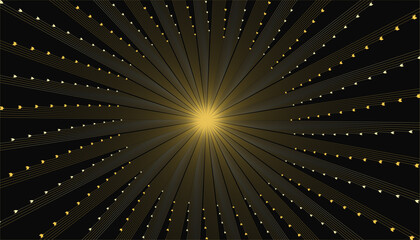 Golden Geometric Spiral Disk Abstract Background