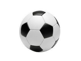 Fototapeta premium Classic black and white soccer ball isolated on white background isolated on transparent background