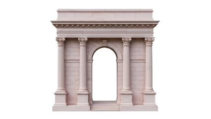 Elegant stone archway PNG isolated on transparent background, classical architecture element for...