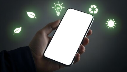 Embracing green tech smartphone for sustainable living and eco solutions.