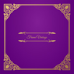 Vintage frame gold floral ornament