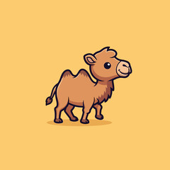 Fototapeta premium Cute Cartoon Camel Illustration.