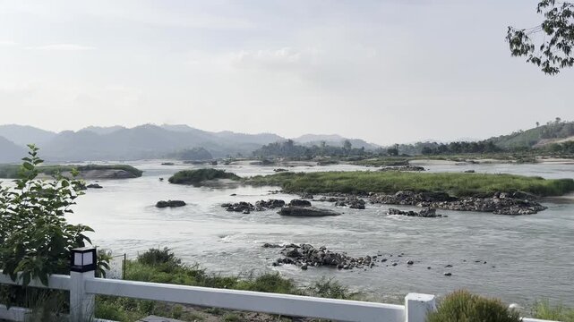 Landscape  Mekong River from , Nong Khai, Thailand