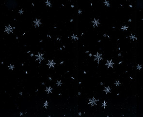 Light Snow Particles with Various Shapes and Patterns Generative AI