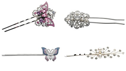variety of girls' hair pins collection 