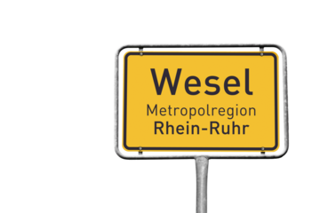 Ortswerbetafel, Wesel, Metropolregion Rhein-Ruhr