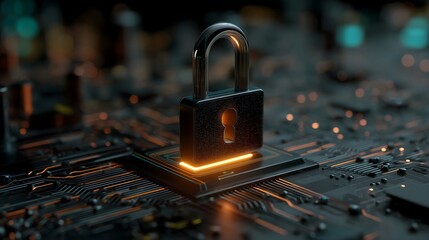 Padlock secures digital processor data