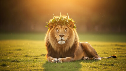 lion in the grass