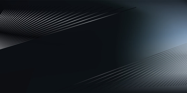 Luxury Elegant Super Car Automobile Urban Design Background. Premium Black Silver Metallic Shine lines Effect Display showroom in store. Luxurious Brand Royal High Standard Award Background Template