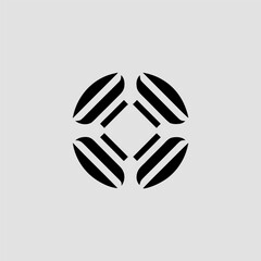 ROTATED ABSTRACT TRIANGLE MONOGRAM VECTOR DESIGN