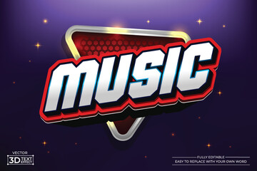 Music  3D editable text effect
