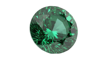 Emerald green gemstone PNG isolated on transparent background, precious stone for jewelry design and luxury concepts