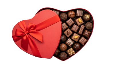 Heart-shaped box of assorted chocolates