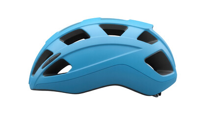 Light blue bicycle helmet isolated PNG, safety gear for cycling and outdoor sports on transparent background