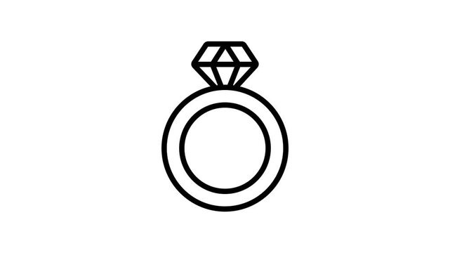 Check this amazing wedding proposal jewelry, an animated icon of engagement ring