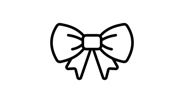 Well design vector of ribbon bow, editable animated icon style