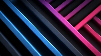 Abstract geometric background with directional neon lines forming a dynamic futuristic composition, glowing colors and sharp angles conveying motion, technology, and digital energy.