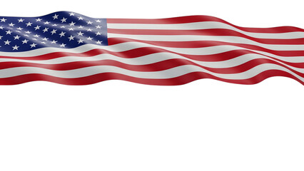 Obraz premium Dynamic Waving National Banner Symbolizing Pride, Freedom, and Unity Against a Clean Background