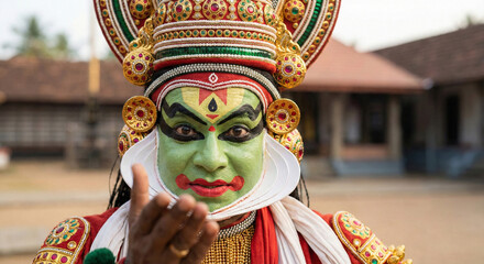 Kerala kadhakali in white background 