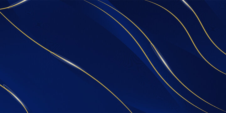 premium background design with diagonal dark blue and gold line pattern. vector horizontal template for digital lux business banner, formal invitation,aeps.10.