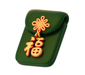 3d angpao money packet envelope chinese new year lunar festival green gold lucky fortune wealth