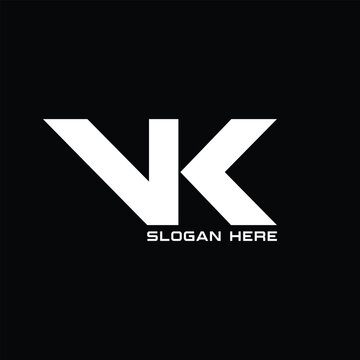 Monogram letter VK logo design Vector - Creative Vk symbol initial letter design.