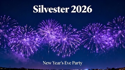 Happy New Year fireworks celebration vector illustration featuring festive holiday fire design with stars and lights on a black night background for a 2014 party event card