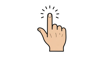 Index finger pointing gesture representing user navigation