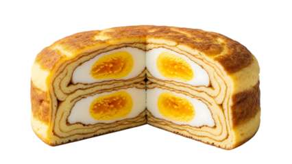 Layered egg bread with soft center