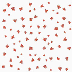 Cute Kawaii Teddy Bear Ice Cream Cone Seamless Pattern on White Background Vector Illustration