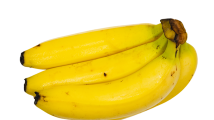 バナナ 房 フレッシュな果物素材（背景透過）