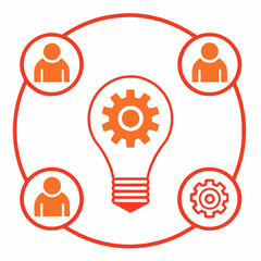 Fototapeta premium Teamwork and Bright Ideas