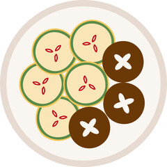 호박, 버섯전 음식