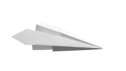 Paper airplane PNG isolated on transparent background, origami aircraft for travel and childhood themes, simple folded toy for creativity © Finn