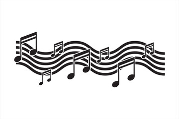 Music notes wave.