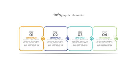 Vector infographic business template colorful design