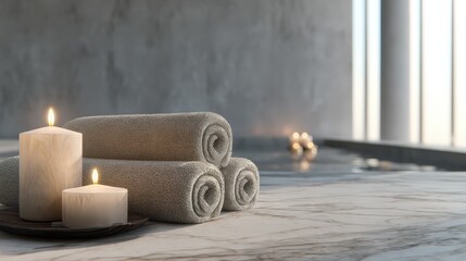 luxury spa interior with soft towels candles peaceful and elegant luxury spa setup creating calm and wellness atmosphere minimal luxury design for luxury spa inspiration