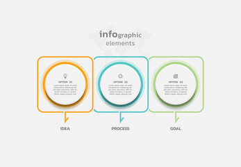 Vector infographic business template colorful design