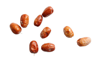 Elaeagnus fruits isolated on white background. Close-up