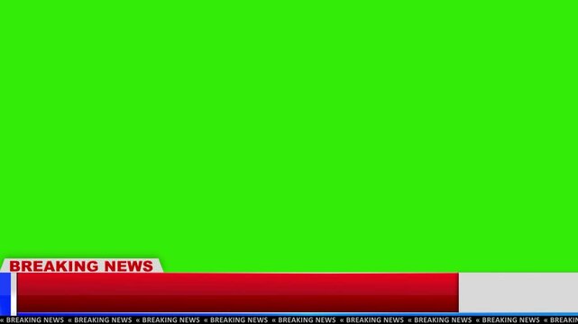 Breaking News Lower Third Green Screen | News Ticker Chroma Key | Broadcast Lower Third