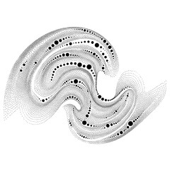 Sea wave on transparent background for artistic design